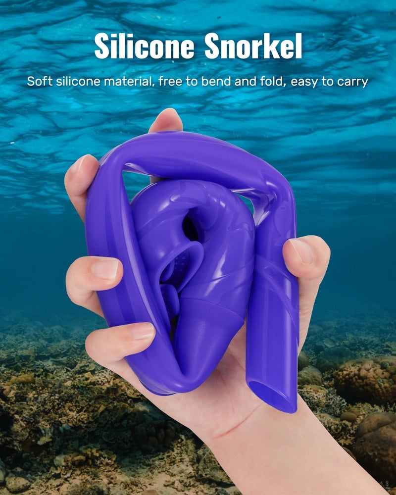 W WSTOO WSTOO Adults Diving Snorkel Breathing Tube Silicone Flexible Foldable Snorkel Anti-Drop for Freediving Swim Training,Diving and Scuba Diving,Easy to Carry for Travel - Image 4